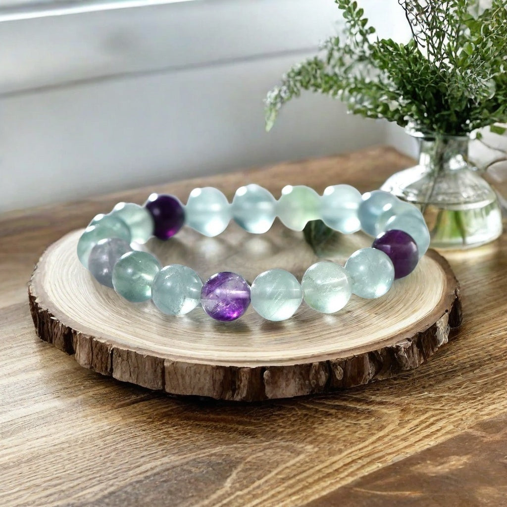 Green Fluorite Single Bracelet
